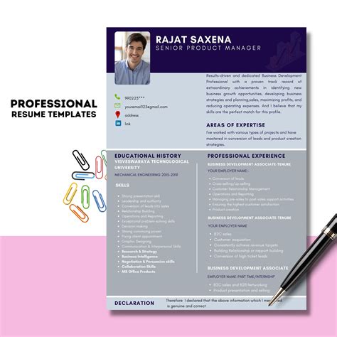 Resume Templates Resume Templates For Freshers Experience Canva