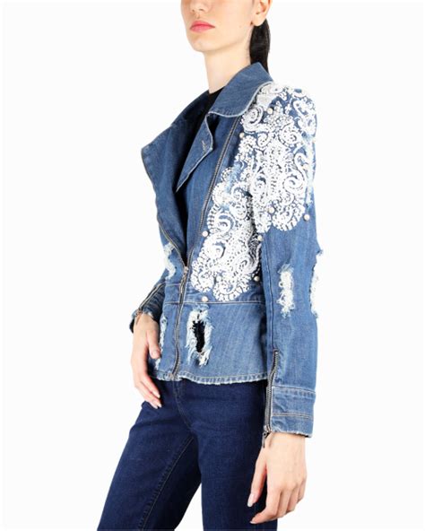 Jaqueta Patricia Bonaldi Original Aplica Es Jeans Azul Feminina