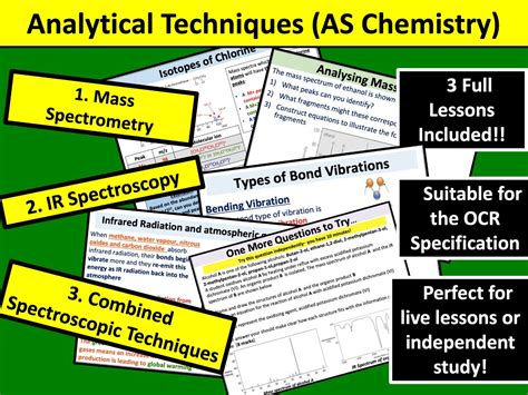 Analytical Techniques As Chemistry Teaching Resources