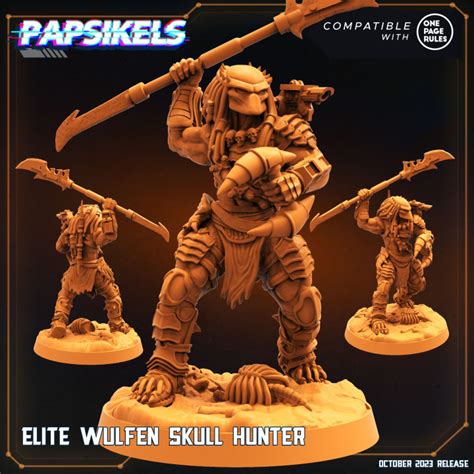 3D Printable ELITE WULFEN SKULL HUNTER by PAPSIKELS MINIATURES