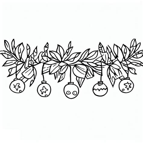 Coloriage Guirlande de Noël à imprimer sur ColoriageEnfant