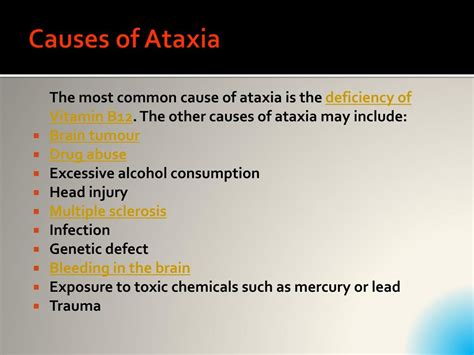 Ppt Ataxia Types Causes Symptoms Diagnosis And Treatments