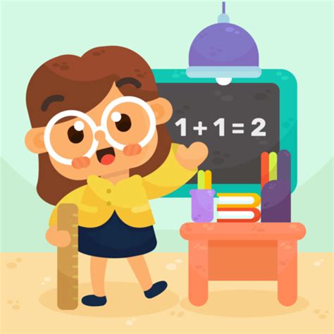 Math Teacher Vector 227840 Vector Art at Vecteezy