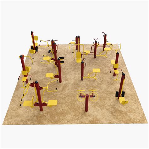 Sports Equipment Outdoor Gym 3d Model