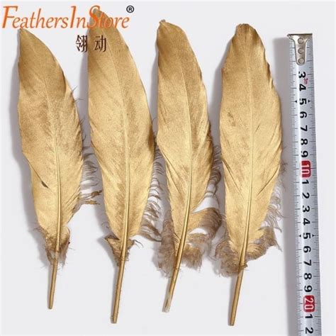 Plume De Decoration Customized Color Plumes Oie Plaqu Es Or