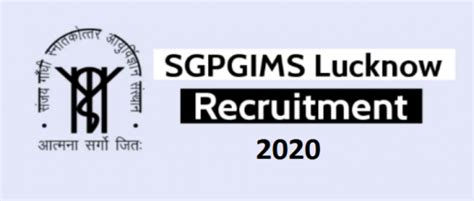 SGPGIMS Faculty Recruitment 2020