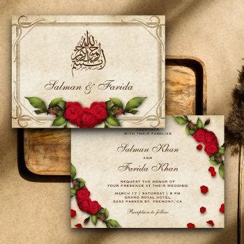 Red Rose Wedding Invitations Paperann