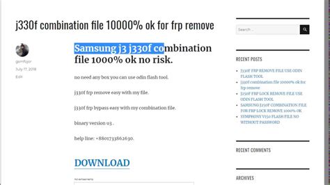 J F Combination File Custom Binary Block By Frp Lock Fix Youtube