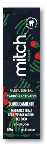 Pasta Dental Mitch Premium Carb N Activado Ml Sin Fl Or