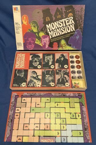 Vintage Monster Mansion Board Game Universal Studios Classic Horror Mb