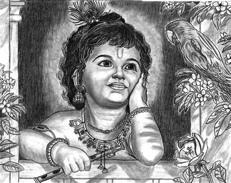 Lord Krishna Sketch Krishna Drawing Krishna Painting Art Sketches