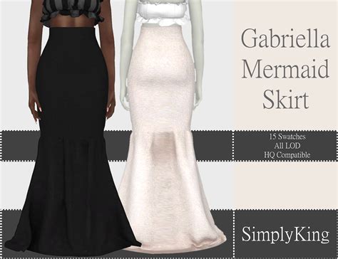 Long Mermaid Skirt Sims 4 Cc Custom Content Clothing Ts4cc In 2020