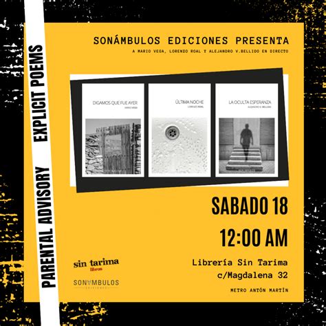 Sonámbulos Ediciones celebra un encuentro con tres de sus autores para