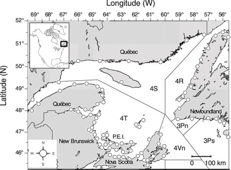 The Northwest Atlantic Fisheries Organization Nafo Divisions Of The