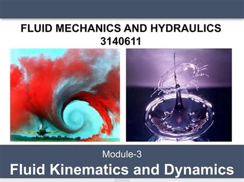 Module 3fluid Kinematics And Dynamicsppt