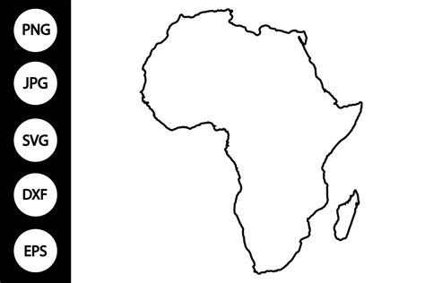 Outline Africa Svg Graphic By Mydigitalart13 · Creative Fabrica