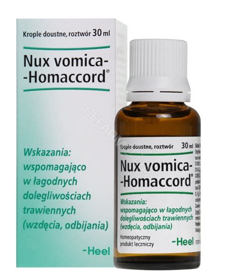 Heel Nux Vomica Homaccord Krople 30 Ml Apteka Internetowa Cefarm24