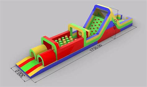 52ft Shapes Inflatable Obstacle Course – inflatableisland.co