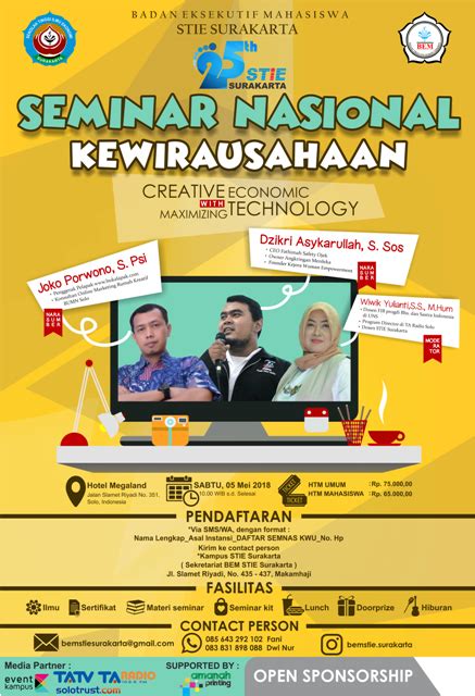 Poster SEMINAR NASIONAL KEWIRAUSAHAAN Eventkampus