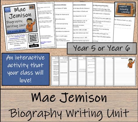 Mae Jemison Biography Writing Unit Year 5 Or Year 6 Teaching Resources