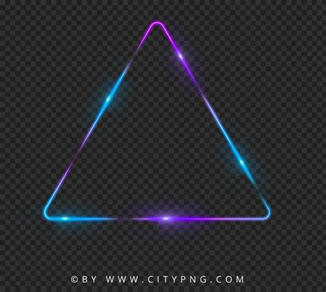 Glowing Purple Triangle Neon Light Free Png Citypng