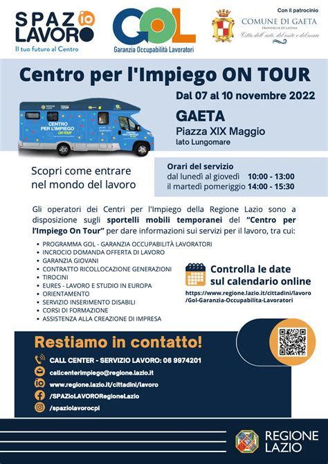 Arriva A Gaeta Il Camper Del Centro Per L Impiego On Tour