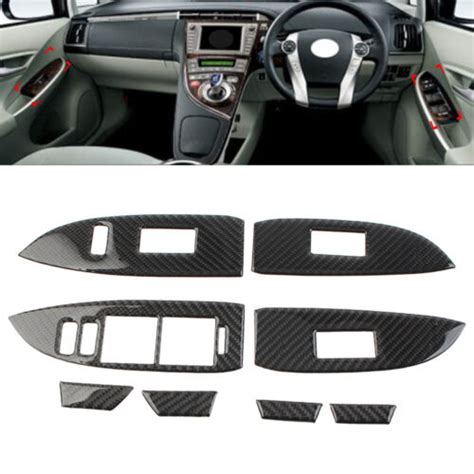 Pcs Rhd Car Door Window Lift Switch Panel Cover Trim For Toyota Prius