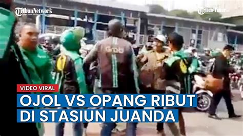 Ojol Dan Opang Bersitegang Di Stasiun Juanda Youtube