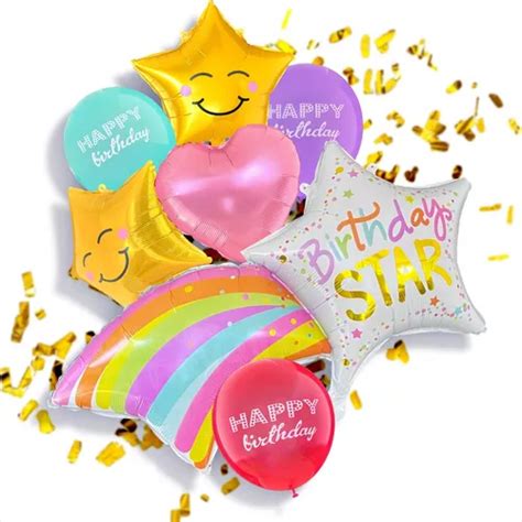 Kit Globos Met Licos Estrella Arco Ris Decoraci N Fiesta Meses Sin