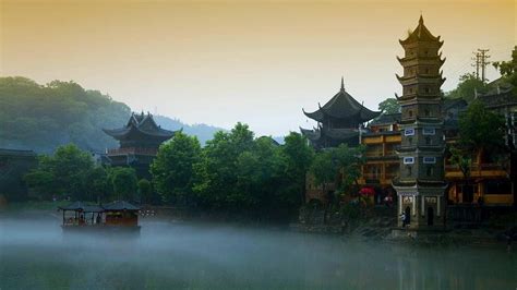 🥇 Forests china fog buildings asian architecture bing wallpaper | (122559)