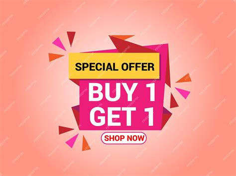 Premium Vector Buy 1 Get 1 Free Banner Special Offer Banner Big Sale