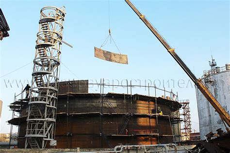 Резервуар РВС 5000 м³. Резервуар вертикальный стальной РВС-5000 м³ ...