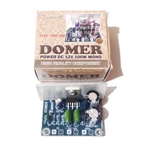 Jual DOMER Kit Power Amplifier Mono DC 100W 12V BTL TUNERSYS Shopee