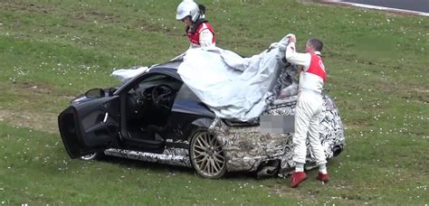 Audi Tt Rs Prototype Crashes At The N Rburgring Top Speed