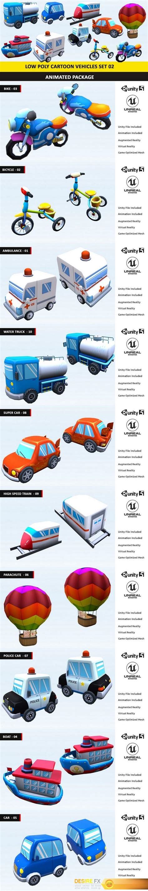 Desire Fx 3d Models Cgtrader Animated Toy Cartoon Cute Vehicles Low