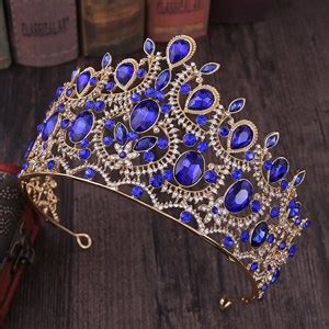 Red Modern Baroque Alloy Rhinestones Princess Crown Bridal Tiara