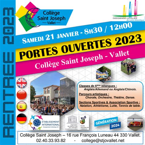 Portes Ouvertes 2023 Collège St Joseph