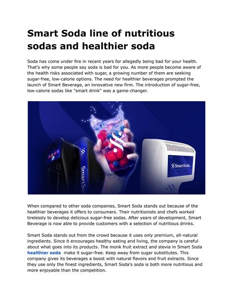 Healthier Soda By Smart Soda Uk Ltd Issuu