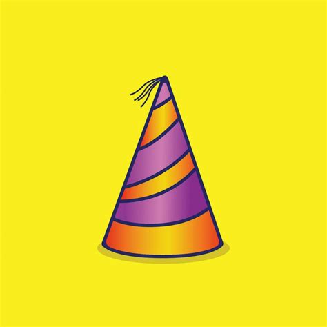 Happy Birthday Party Hat Sticker Design Party Hat Vector Illustration