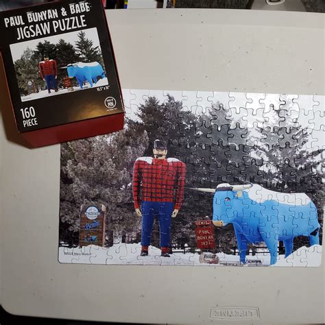 Paul Bunyan And Babe The Blue Ox Jigsaw Puzzle Etsy
