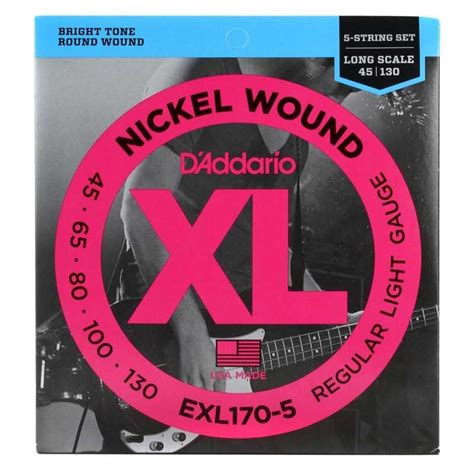 Corda Daddario Baixo Exl 170 5 Mundo Musical