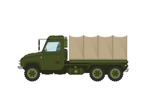 Military Truck Vector Illustration On A White Background 16594532