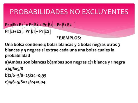 Ppt Probabilidades Excluyentes Powerpoint Presentation Free