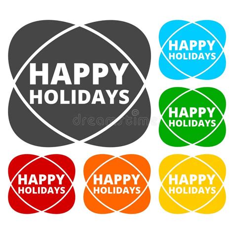 Happy Holidays icons set stock vector. Illustration of power - 93730171