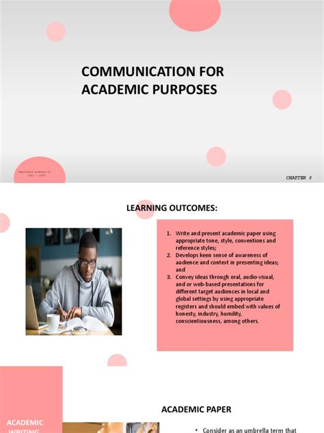 Chapter 8 Communication For Academic Purposes Pdf Pdf Books