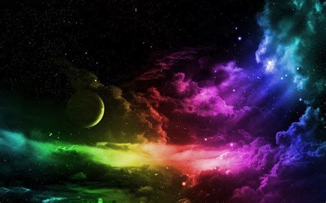 Galaxy Rainbow Space Wallpapers on WallpaperDog