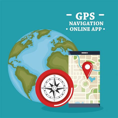 Smartphone Avec Application De Navigation Gps Vecteur Gratuite