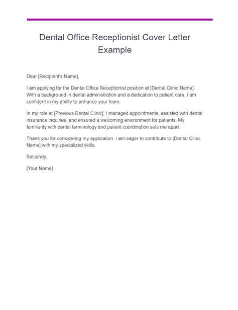 18 Receptionist Cover Letter Examples How To Write Tips Examples