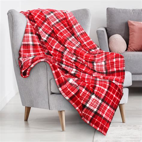 Red Plaid Sleeper Sofa Baci Living Room