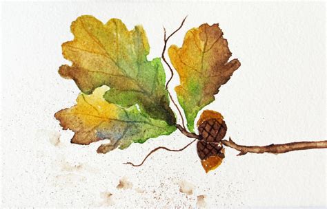 autumn leaves watercolor painting by cozyhomebytj on Etsy